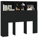 sengegavl med opbevaring 120x19x103,5 cm sort