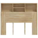 sengegavl med opbevaring 120x19x103,5 cm sonoma-eg