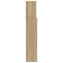 sengegavl med opbevaring 120x19x103,5 cm sonoma-eg
