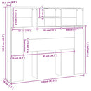 sengegavl med opbevaring 120x19x103,5 cm sonoma-eg