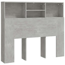 sengegavl med opbevaring 120x19x103,5 cm betongrå