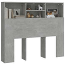 sengegavl med opbevaring 120x19x103,5 cm betongrå