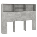 sengegavl med opbevaring 140x19x103,5 cm betongrå