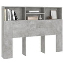 sengegavl med opbevaring 140x19x103,5 cm betongrå