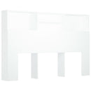 sengegavl med opbevaring 160x19x103,5 cm hvid