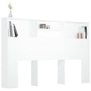 sengegavl med opbevaring 160x19x103,5 cm hvid