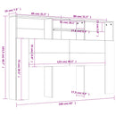 sengegavl med opbevaring 160x19x103,5 cm hvid