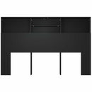 sengegavl med opbevaring 160x19x103,5 cm sort