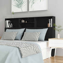 sengegavl med opbevaring 160x19x103,5 cm sort
