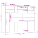 sengegavl med opbevaring 160x19x103,5 cm sonoma-eg