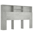 sengegavl med opbevaring 160x19x103,5 cm betongrå