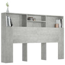 sengegavl med opbevaring 160x19x103,5 cm betongrå