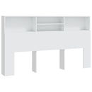 sengegavl med opbevaring 180x19x103,5 cm hvid