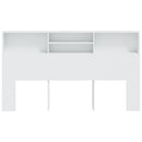 sengegavl med opbevaring 180x19x103,5 cm hvid