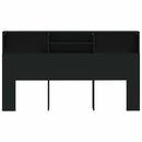 sengegavl med opbevaring 180x19x103,5 cm sort