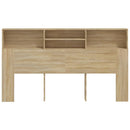 sengegavl med opbevaring 180x19x103,5 cm sonoma-eg