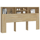 sengegavl med opbevaring 180x19x103,5 cm sonoma-eg