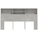sengegavl med opbevaring 180x19x103,5 cm betongrå