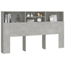 sengegavl med opbevaring 180x19x103,5 cm betongrå