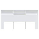 sengegavl med opbevaring 200x19x103,5 cm hvid