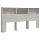 sengegavl med opbevaring 200x19x103,5 cm betongrå