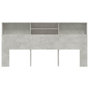 sengegavl med opbevaring 200x19x103,5 cm betongrå