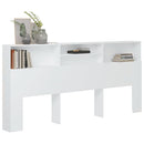 sengegavl med opbevaring 220x19x103,5 cm hvid