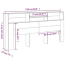 sengegavl med opbevaring 220x19x103,5 cm hvid