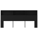 sengegavl med opbevaring 220x19x103,5 cm sort