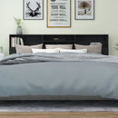 sengegavl med opbevaring 220x19x103,5 cm sort