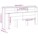 sengegavl med opbevaring 220x19x103,5 cm sort