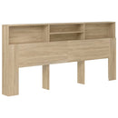 sengegavl med opbevaring 220x19x103,5 cm sonoma-eg