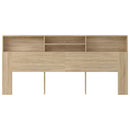 sengegavl med opbevaring 220x19x103,5 cm sonoma-eg