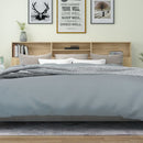 sengegavl med opbevaring 220x19x103,5 cm sonoma-eg
