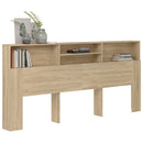 sengegavl med opbevaring 220x19x103,5 cm sonoma-eg