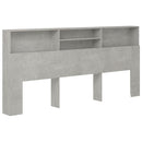 sengegavl med opbevaring 220x19x103,5 cm betongrå