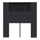 sengegavl med opbevaring 100x18,5x102,5 cm sort