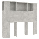 sengegavl med opbevaring 120x18,5x102,5 cm betongrå