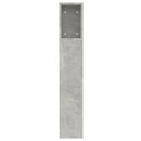 sengegavl med opbevaring 120x18,5x102,5 cm betongrå