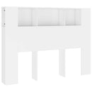 sengegavl med opbevaring 140x18,5x104,5 cm hvid