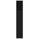 sengegavl med opbevaring 140x18,5x104,5 cm sort