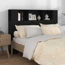 sengegavl med opbevaring 140x18,5x104,5 cm sort