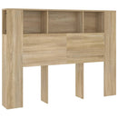 sengegavl med opbevaring 140x18,5x104,5 cm sonoma-eg