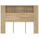 sengegavl med opbevaring 140x18,5x104,5 cm sonoma-eg