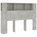 sengegavl med opbevaring 140x18,5x104,5 cm betongrå