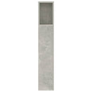sengegavl med opbevaring 140x18,5x104,5 cm betongrå