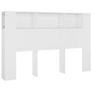 sengegavl med opbevaring 160x18,5x104,5 cm hvid