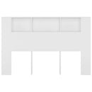 sengegavl med opbevaring 160x18,5x104,5 cm hvid