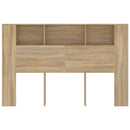 sengegavl med opbevaring 160x18,5x104,5 cm sonoma-eg