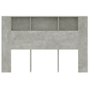sengegavl med opbevaring 160x18,5x104,5 cm betongrå